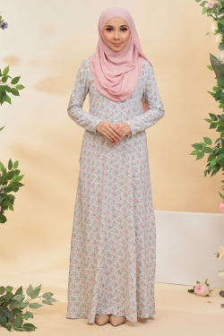 JUBAH PRINTED 11 - IVORY